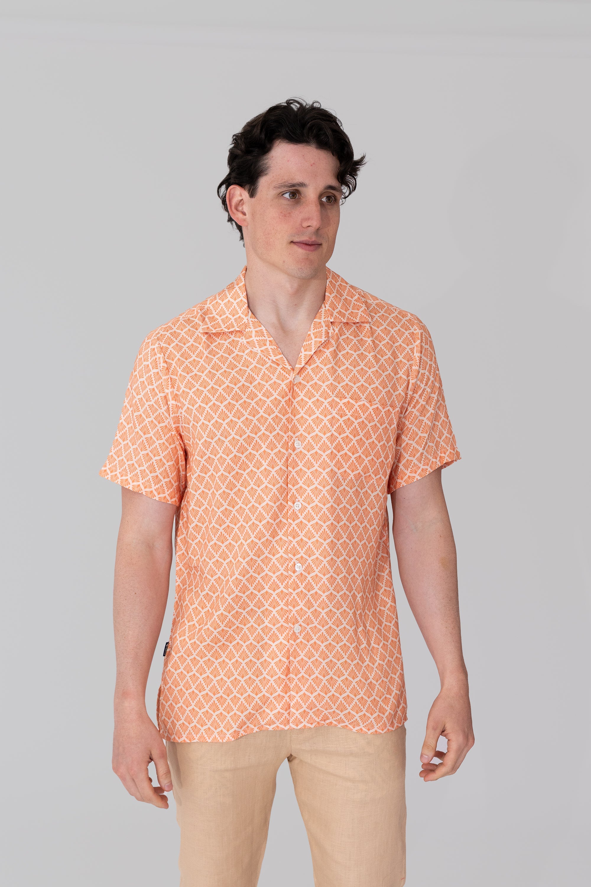 Ecovero Cuban Collar Shirt - Cahle