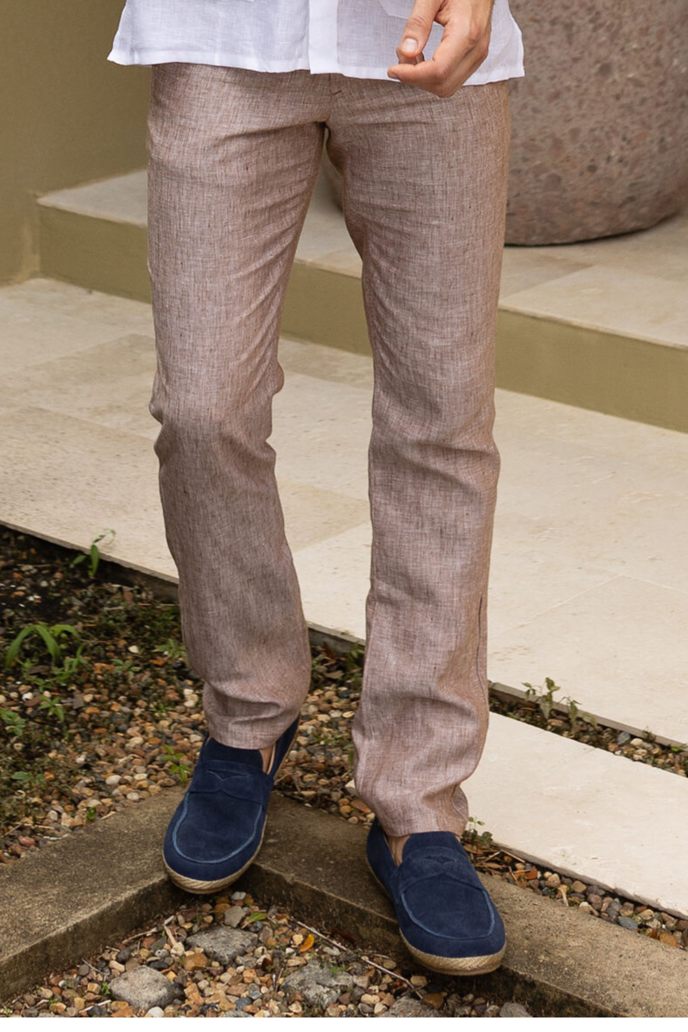 100% Linen Heathered Pants – European Flax