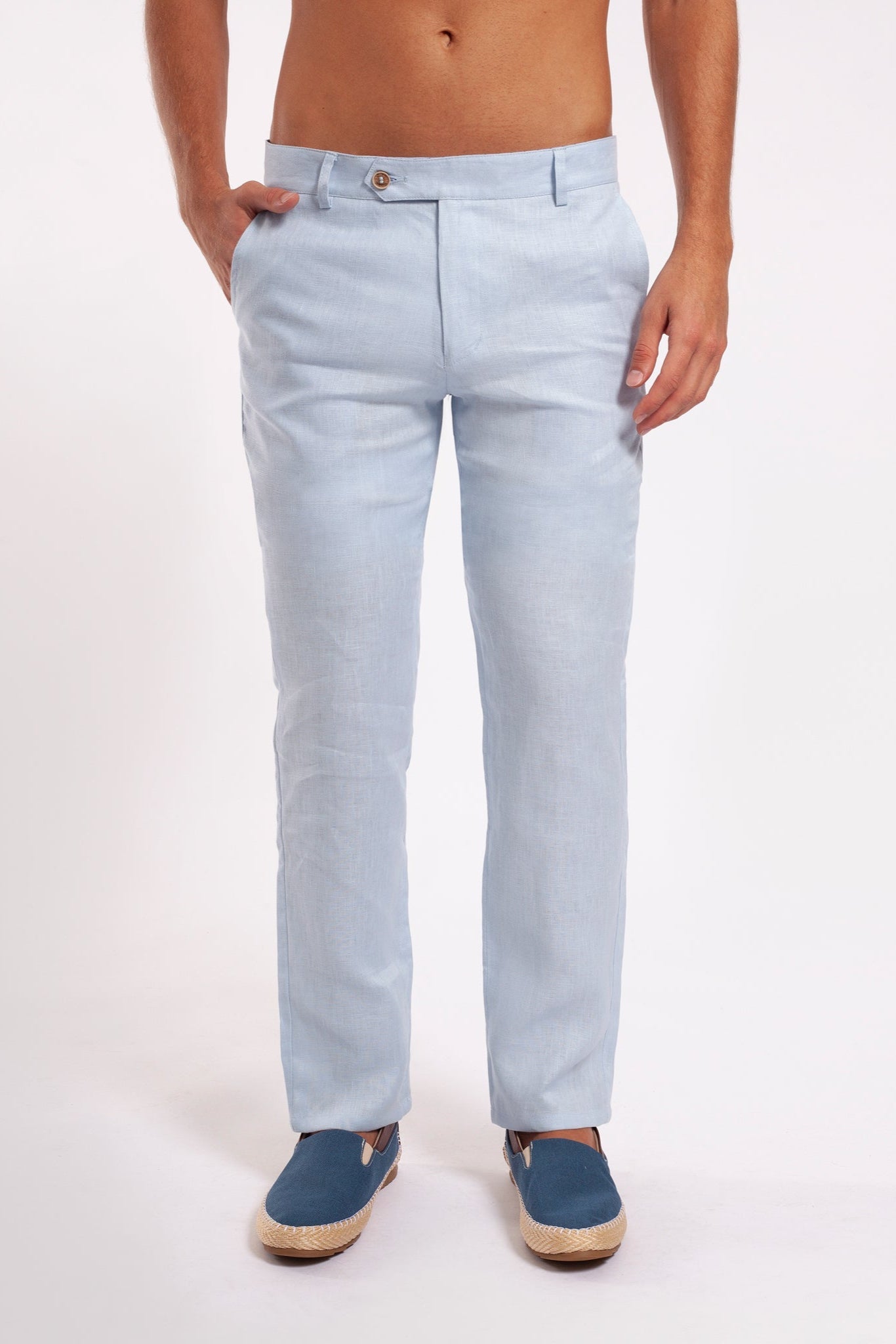 Linen Pants - Sky