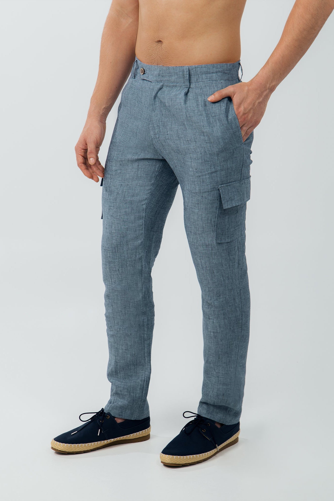 100% Linen Cargo Pants – European Flax
