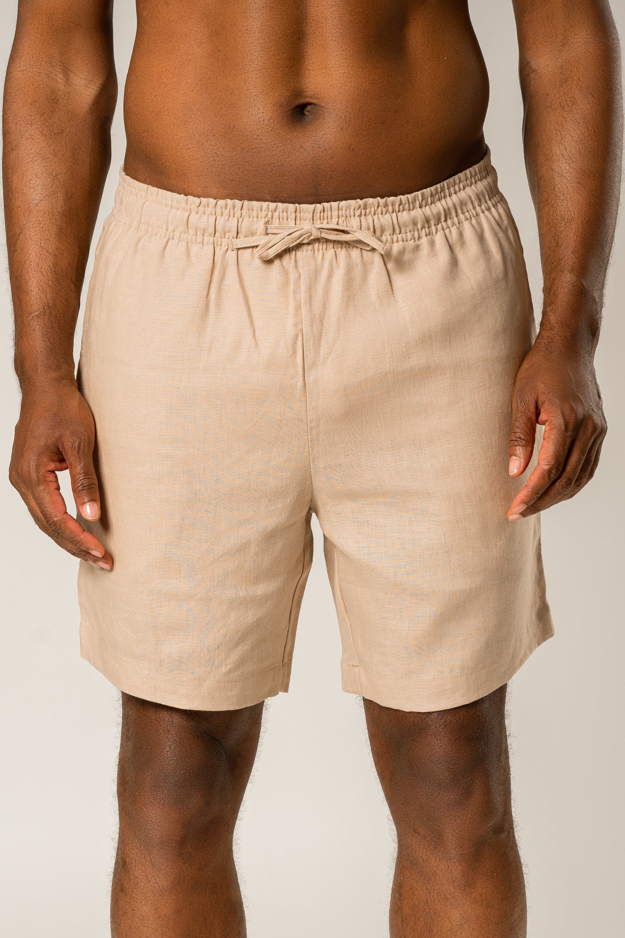 European Flax Linen Leisure Short - Gilded Beige