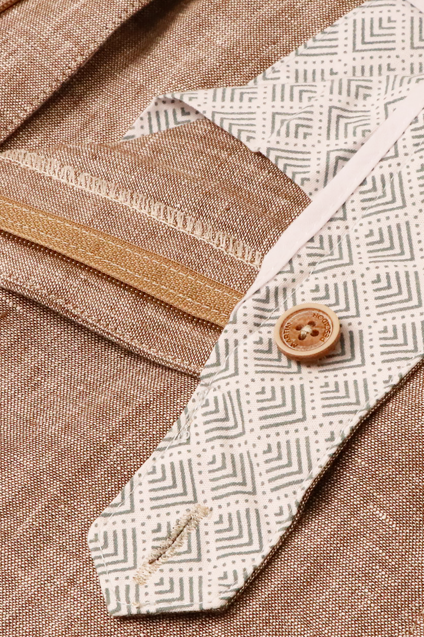 Pleated European Flax Linen Pants - Camel Jaspeado
