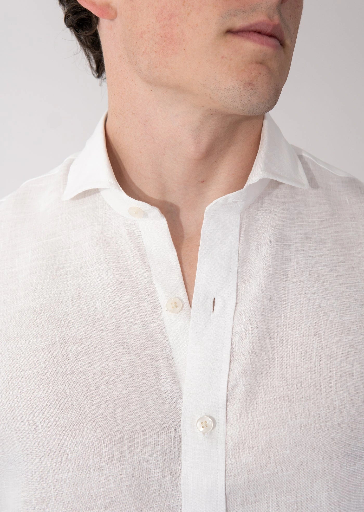 100% Linen French Collar Shirts