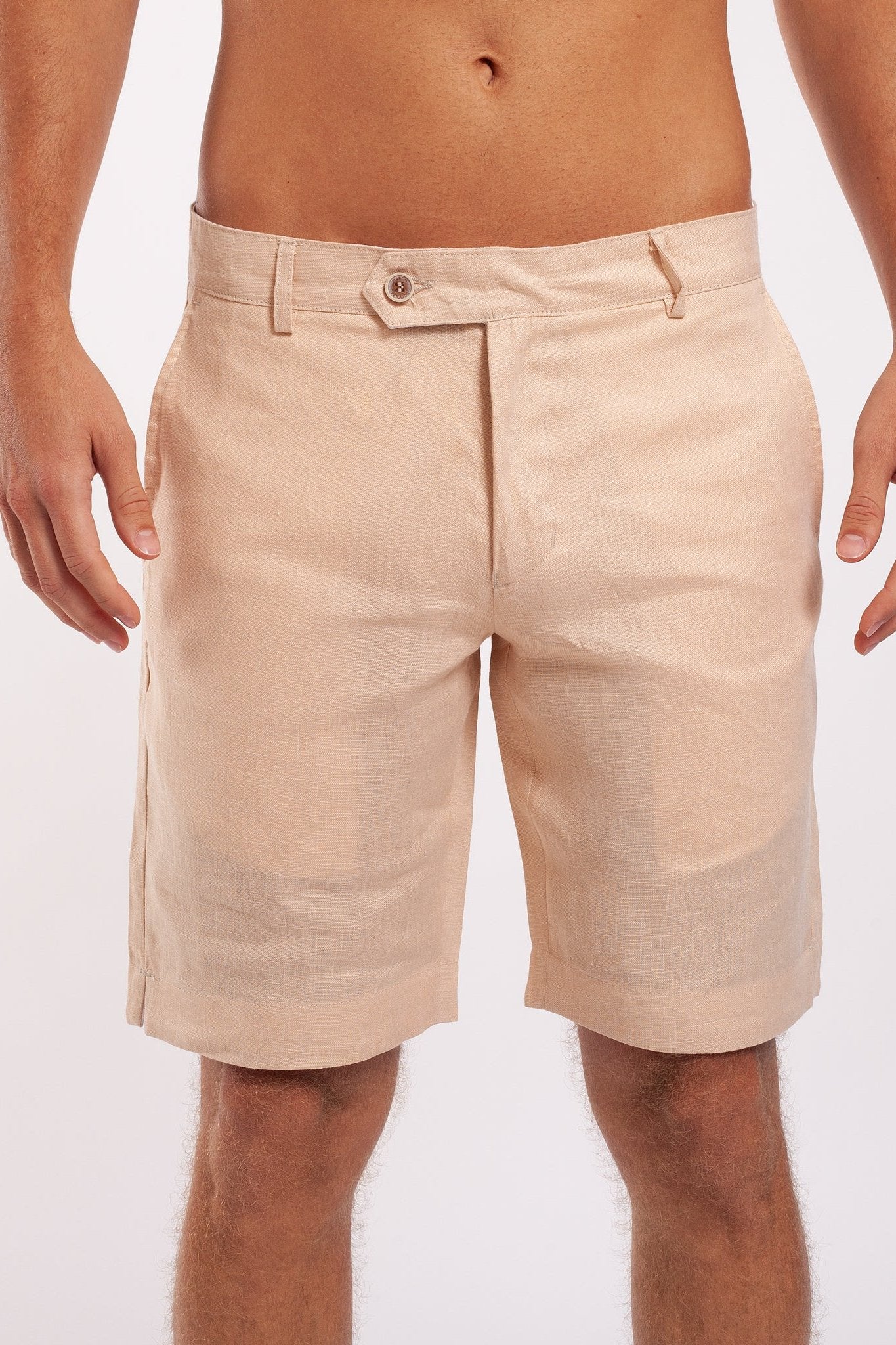 Linen Bermuda Shorts - Light Arena